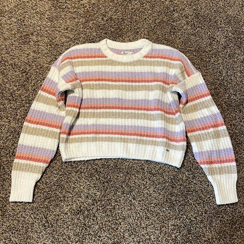 colorful striped hollister sweater